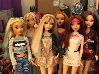 6 My Scene Dolls - Delancey,  2 Barbie,  Kenzie,  Chelsea,  Nolee,  (12 Pics)