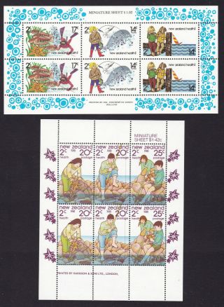 Zealand 1980 & 1981 Health Miniature Sheets Mnh