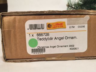 Steiff Teddy Bear Angel Ornament - 2002,  Ltd Edition,  EAN 666728, 2