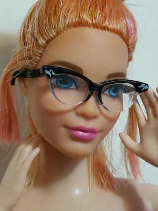 Mattel Black Cateye Reading Glasses Shades Barbie Fashionistas Diorama Accessory