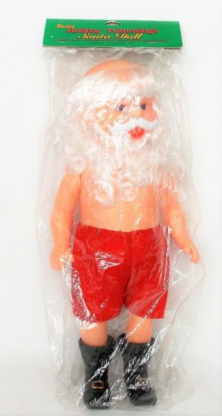 Vintage Darice Holiday Trimmings Santa Doll Craft 14 " 1299 - 16