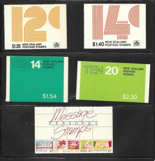 Zealand - 1978 - 88 - 5 X Folded Booklets - Unmounted