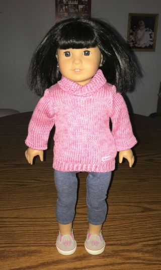 American Girl 18 " Doll Updated Ivy Ling,  Euc
