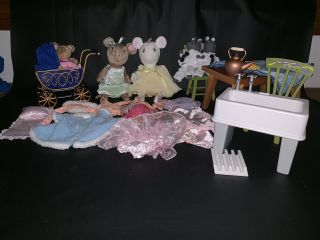 Huge Set American Girl Angelina Ballerina Dolls Table Sink Kettle Carriage Mice