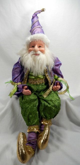 Large 13 " Fantasy Wizard Fairy Jester Elf Shelf Sitter Doll