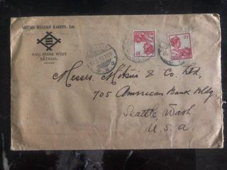 1919 Batavia Netherlands Indies Mitsui & Co Commercial Cover To Seattle Usa