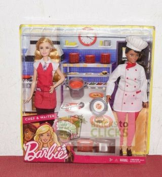 Mattel - Barbie Careers Chef And Waiter Doll 2pk