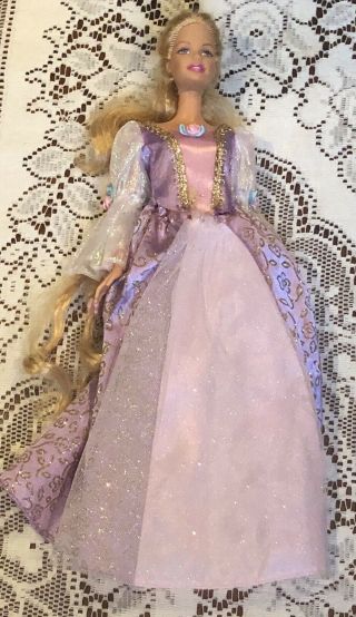 Barbie Rapunzel Doll Outfit Long Adjustable Hair 2001