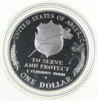 Proof National Law Enforcement Memorial Commemorative 90 Silver Dollar 241 2