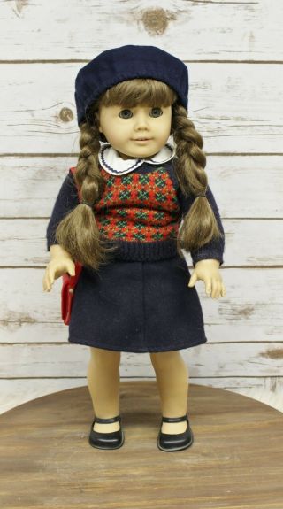 American Girl Doll Molly Mcintire Pleasant Company With Outfit And Bag