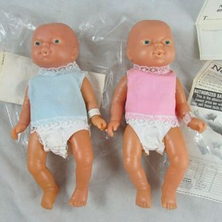 8 " Anatomically Correct Newborn Boy And Girl Baby Dolls Vintage 1989