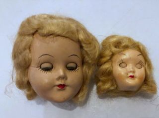 2 Small Doll Head Creepy Eyes Open And Close Repurpose Steampunk Craft Supplies