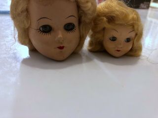 2 Small Doll Head Creepy Eyes Open And Close Repurpose Steampunk Craft Supplies 3