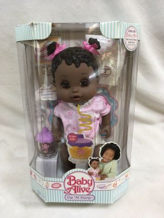 2006 Hasbro Baby Alive Sip N Slurp African American