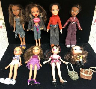 7 Bratz Dolls With Baby Tm 2001 Mga (qq)