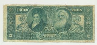 $2 Series 1896 Educational Silver Certificate in VG, 2