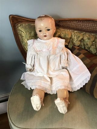 Antique Large Composition And Cloth Cryer Doll 26”