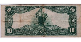 $10 1902 Plain Back The First National Bank of Manchester,  KY CH 7605 2