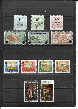 23 Stamps From Tokelau Islands 6//40 (scott) Cancelled Cat Value $33.  75