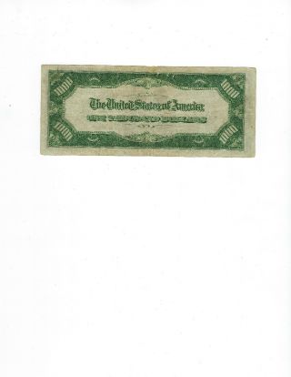 1934 $1,  000 (One Thousand) Dollar Bill Chicago Federal Reserve 