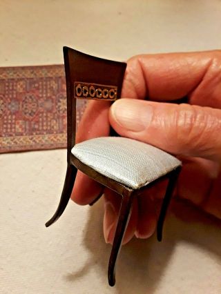 One English Regency Style Chair By Bespaq,  Doll House Size 1:12 Scale
