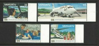 1997 Vanuatu Stamps Air Vanuatu Sg 746/9 Set Of 4 Muh