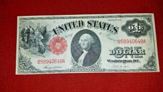 1917 Fr.  36 $1 Large Red Seal Legal Tender Note Unc