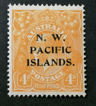 Nw Pacific Islands 1915 - 23 Kgv 4d Orange Hinged G2