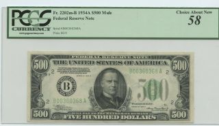 1934a Five Hundred Dollar $500 Mule Reserve Note Pcgs Choice About 58