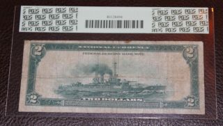 Fr 752 1918 $2 Federal Reserve Bank Note “battleship” York Pcgs Fine 12