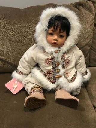 Adora Vinyl Boy Eskimo Baby Doll " Tuntusuk " W/parka 0981/1000