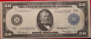 1914 U.  S.  $50 Federal Reserve Circulated Note