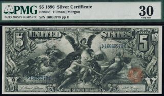 Fr.  268 $5 1896 Educational Silver Certificate Pmg 30