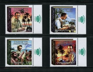 R044 Vanuatu 2007 James Michener " Tales Of The South Pacific " 4v.  Mnh