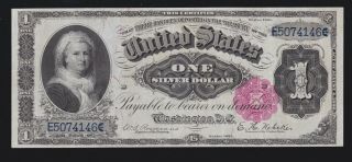 Us 1891 $1 Martha Washington Silver Certificate Fr 222 Xf (- 146)