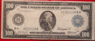 1914 U.  S.  $100 Federal Reserve Circulated Note
