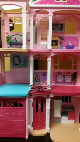 Barbie Dream House 3 Story With Elevator/Garage/Pool PLUS Barbies and clothes 3