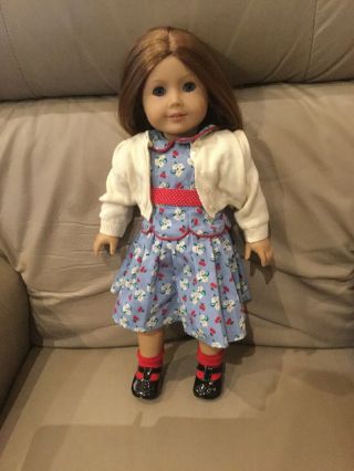 American Girl 18 " Emily Bennett Doll,  Meet Outfit & Accessories,  Cond