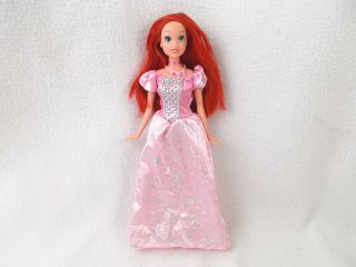 Disney Princess The Little Mermaid Ariel 11 " Doll In Pink Dress Mattel Barbie