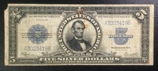 $5 Series 1923 Silver Certificate - “porthole” - Fr.  282