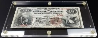 Series 1882 Brown Back $10 Nat ' l Currency,  Third National Bank,  Springfield,  MA 3