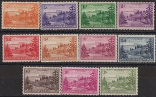G904) Norfolk Island.  1947/59.  Mm.  Sg 1 To 11 Definitives.  Local View