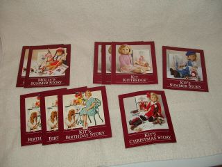 American Girl Doll Kit And Molly Story Pamphlets 5 Different Stories Retired