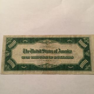 1934 $1000 One Thousand Dollar Bill Chicago FRN at 2