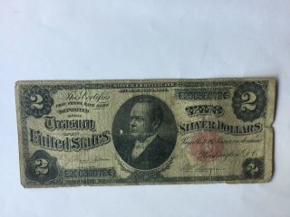 1891 Large $2 " Windom " Silver Certificate Fr 246