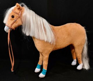My Life 18 Inch Doll Horse Palomino Blue Bridle And Leg Wraps Articulated Legs