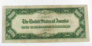 1934 A US $1000 ONE THOUSAND DOLLAR FEDERAL RESERVE NOTE KANSAS CITY,  MO 7245 - 8 2