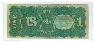 1869 $1 RAINBOW United States Note Legal Tender Fr 18 Rich Color 2