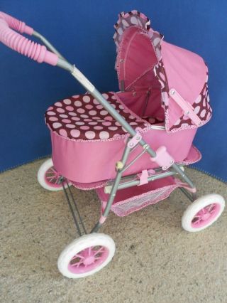 Baby Doll Stroller Buggy Combo.  Fits 16 " Dolls 21 " High Reborn Doll Display