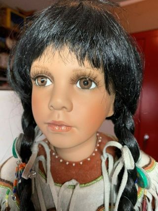 Deer Hunter Indian Girl Doll 24 " Linda Mason Paradise Galleries With